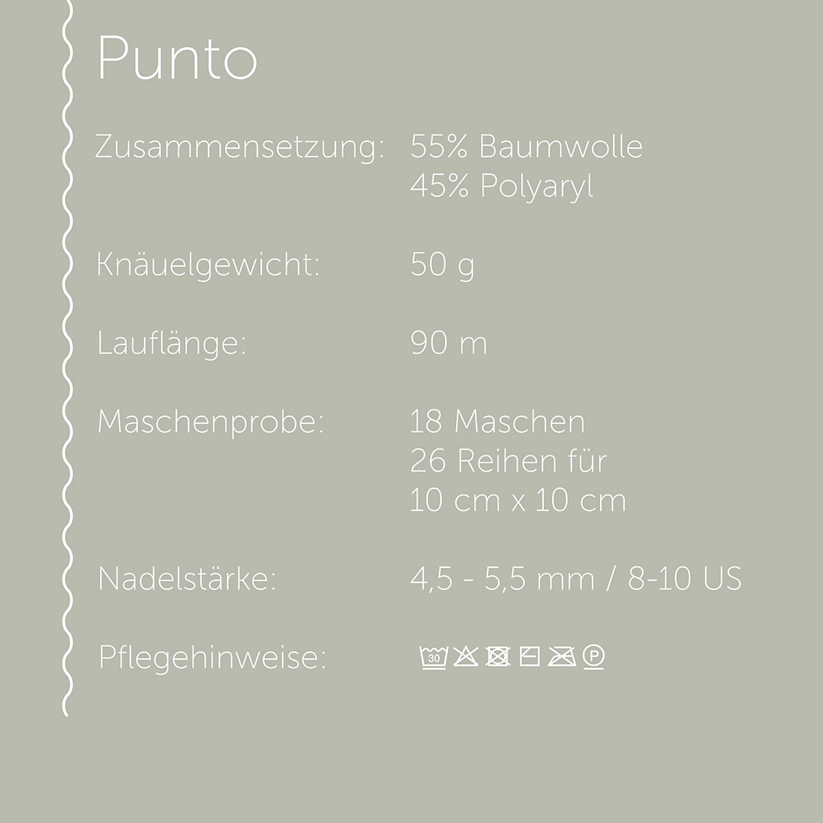 Handstrickgarne Punto, 50g Schwarz