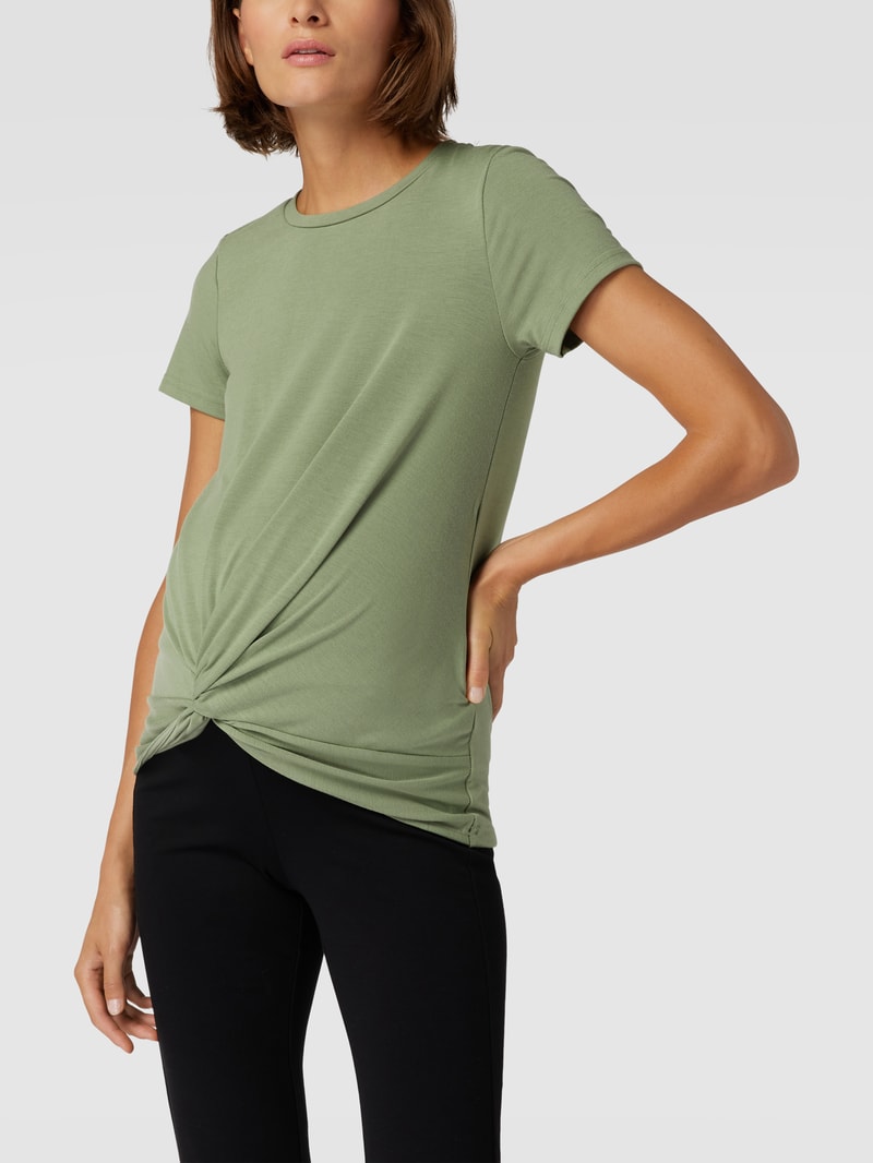 Umstands-T-Shirt mit Knotendetail in hellgrün