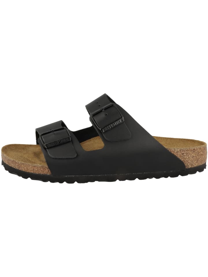 Birkenstock Sandale Arizona Naturleder schmal in schwarz günstig kaufen
