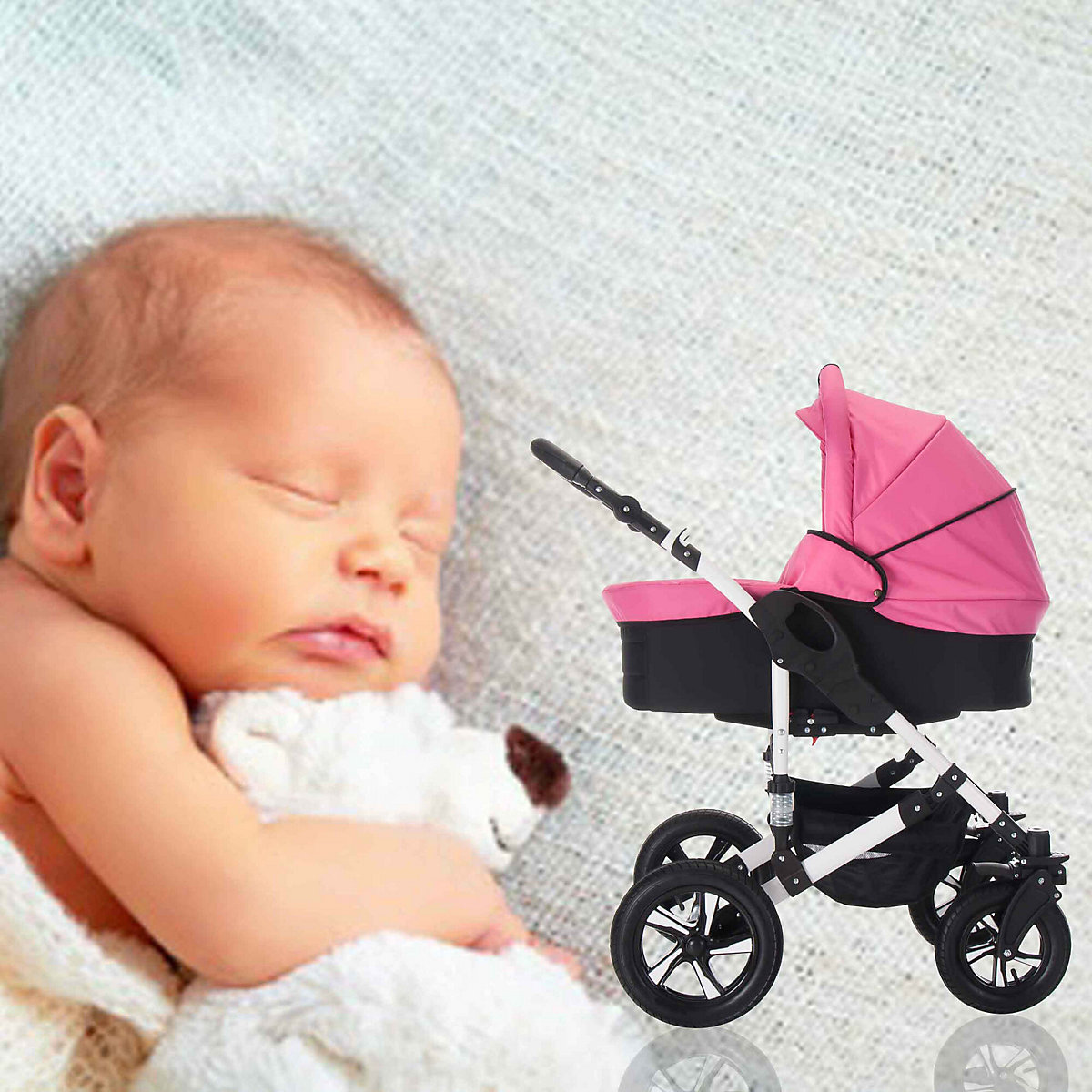 Florida | 3 in 1 Kombi Kinderwagen Komplettset | Luftreifen Kombikinderwagen