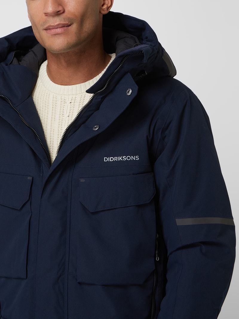 Parka mit Kapuze Modell 'Drew' in marineblau