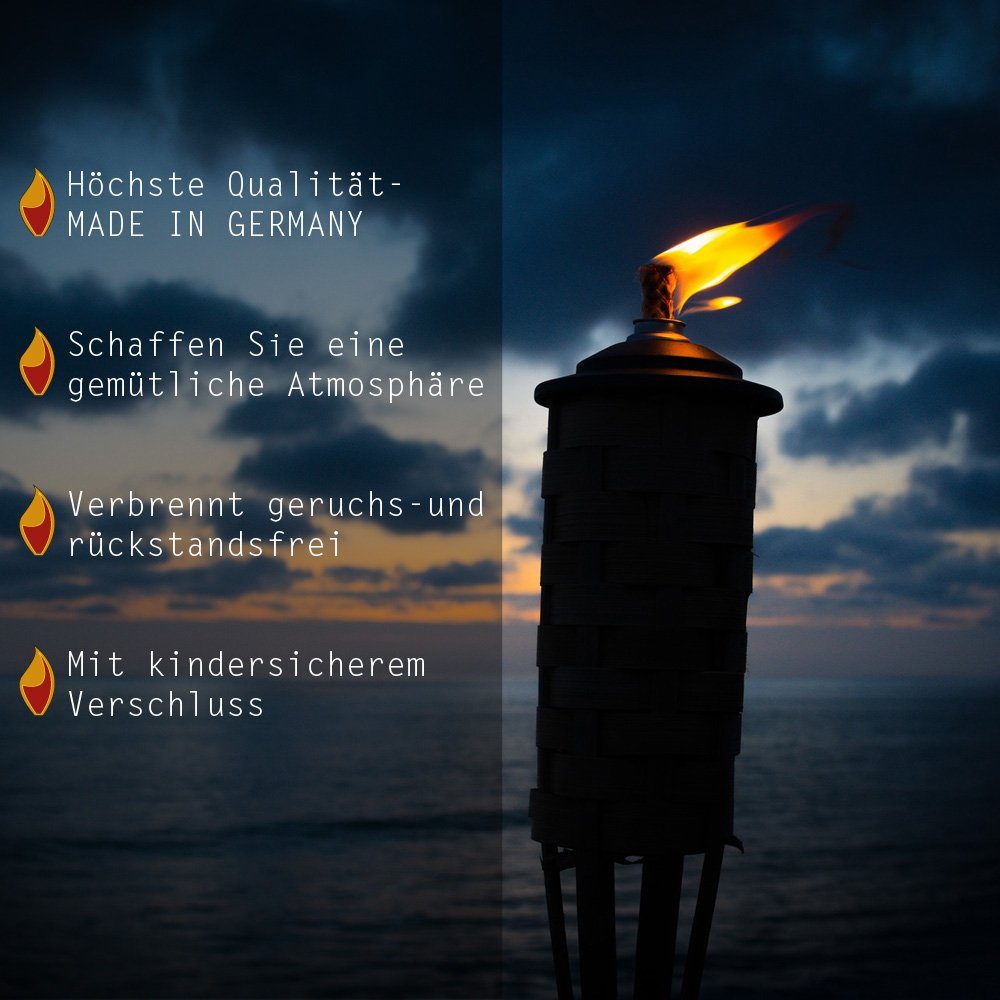 Flameup Lampenöl 2 L Lampenöl Gartenfackel neutral klar Petroleumlampe Öllampe Laterne, 2 l