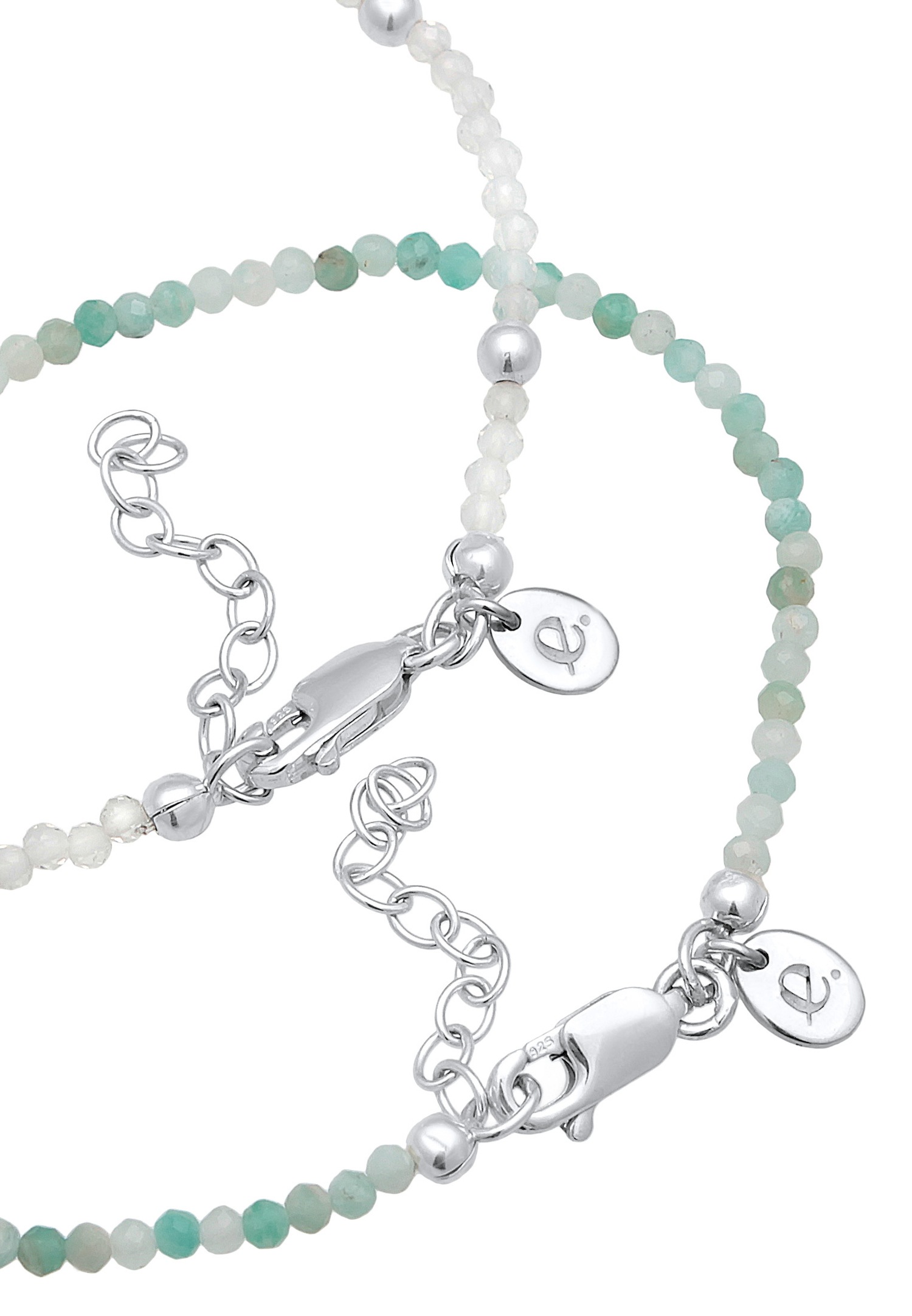 Set di bracciali da donna Elli PREMIUM con pietra di luna e perla coltivata d'acqua dolce in argento sterling 925