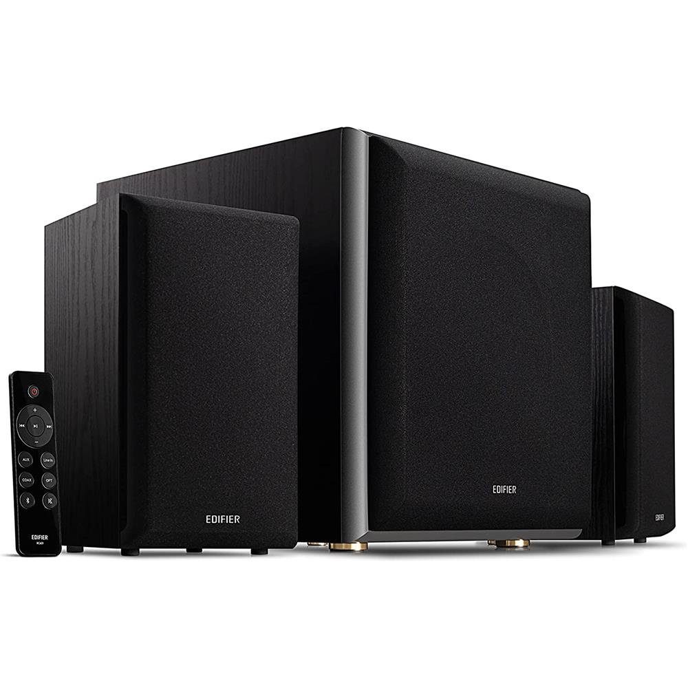 Edifier® M601DB 2.1 Lautsprechersystem (Bluetooth, 110 W, kabelloser Subwoofer, Digital- und Analogeingänge, Infrarot-Fernbedienung)