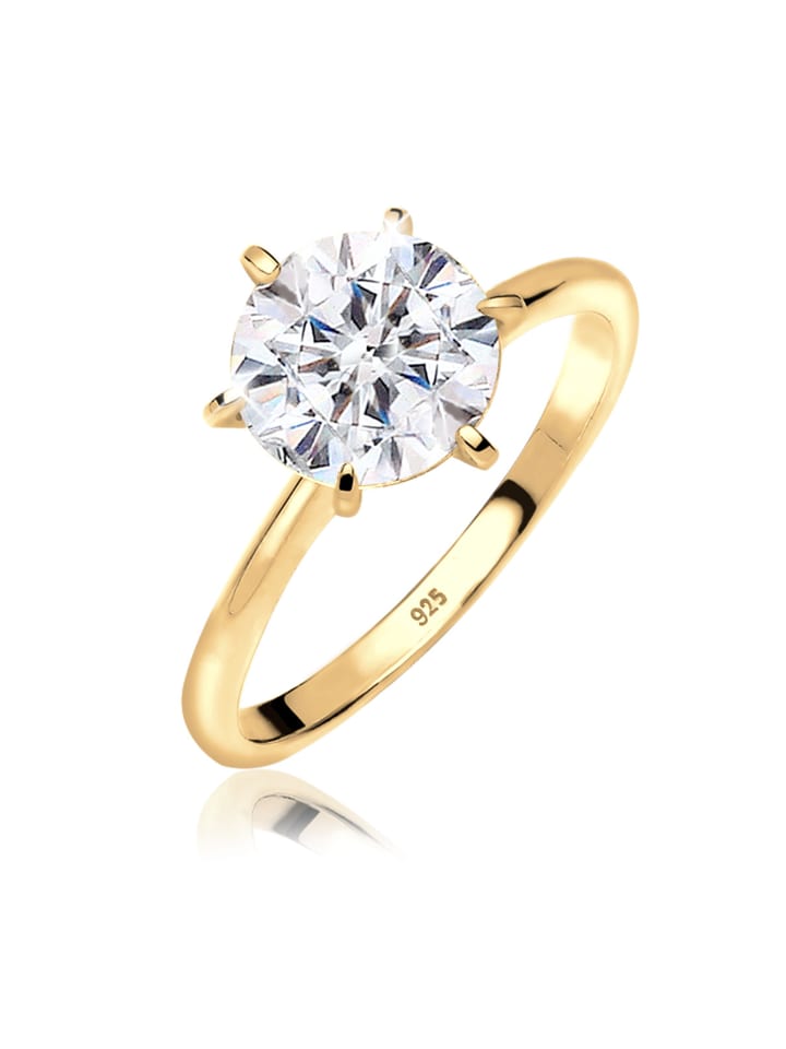 Elli Ring 925 Sterling Silber Verlobungsring in Gold günstig kaufen