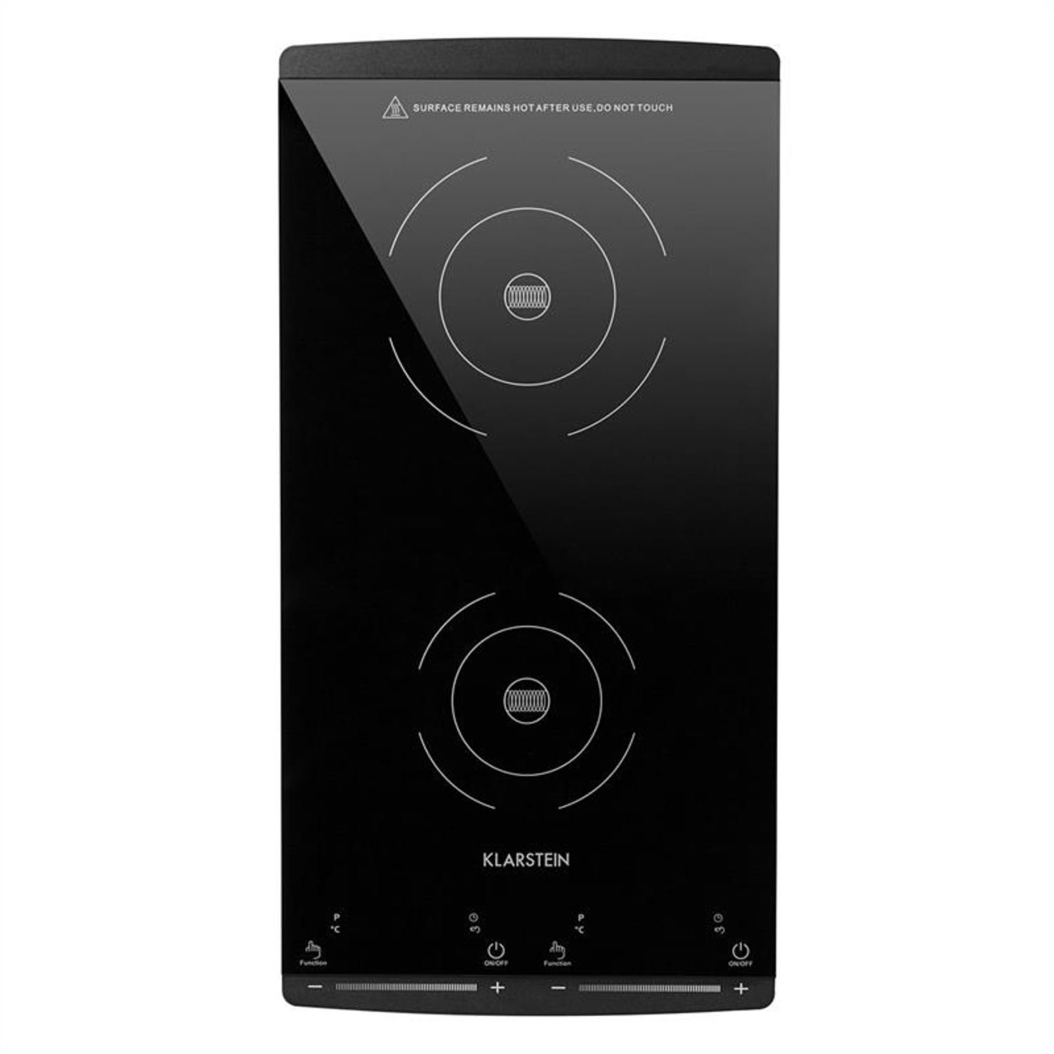 Klarstein Induktions-Kochfeld VariCook Slim Induktionskochfeld 2 Kochplatten 2900W 60-240 °C schwarz CP3-Varicook-Slim-Do, Doppel Induktionskochplatte 2 Kochfelder Platten Camping mobil