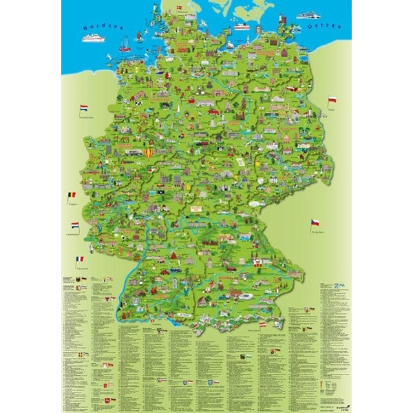 KINDER DEUTSCHLANDKARTE POSTER