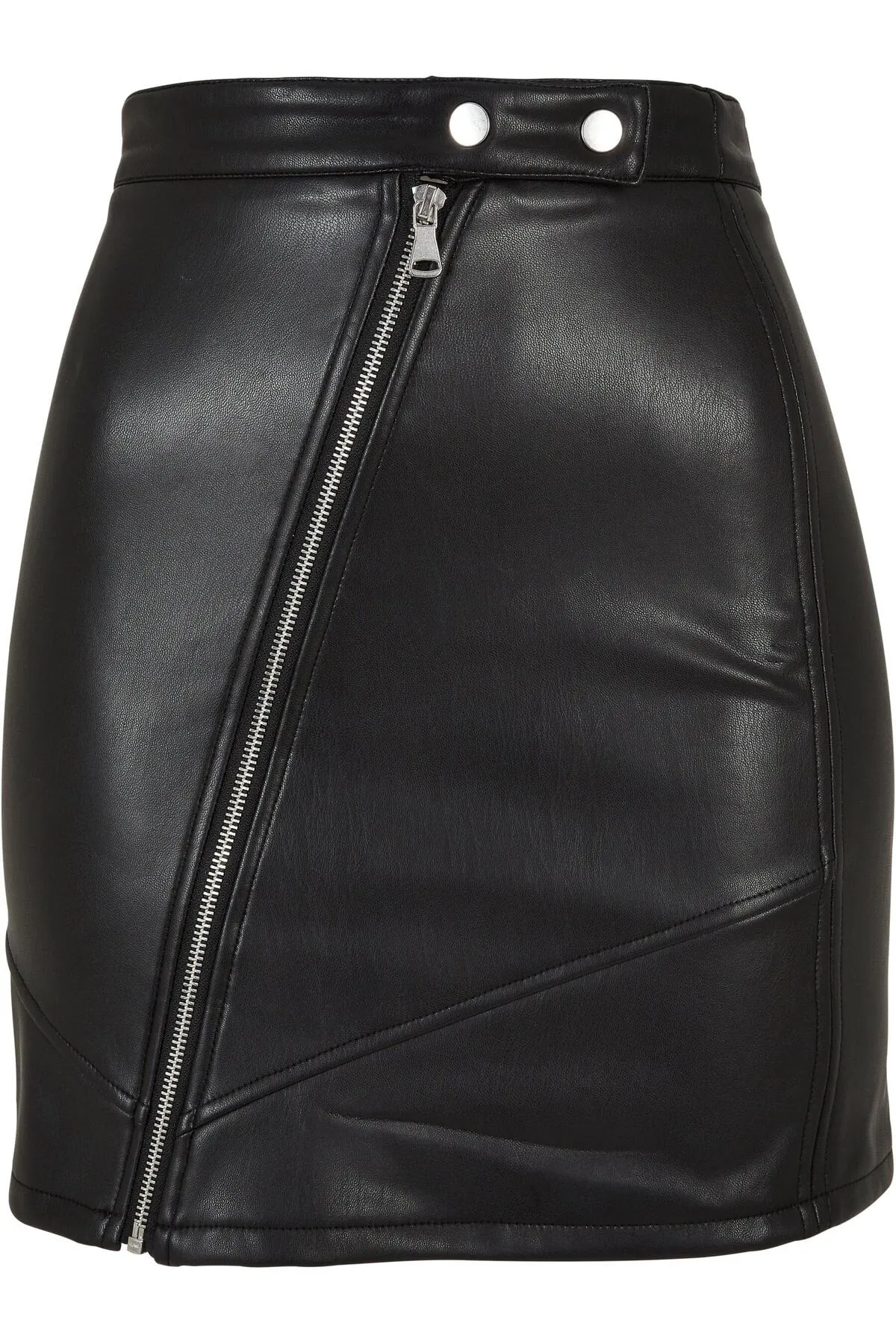 Urban Classics  Damen Ladies Synthetic Leather Biker Skirt