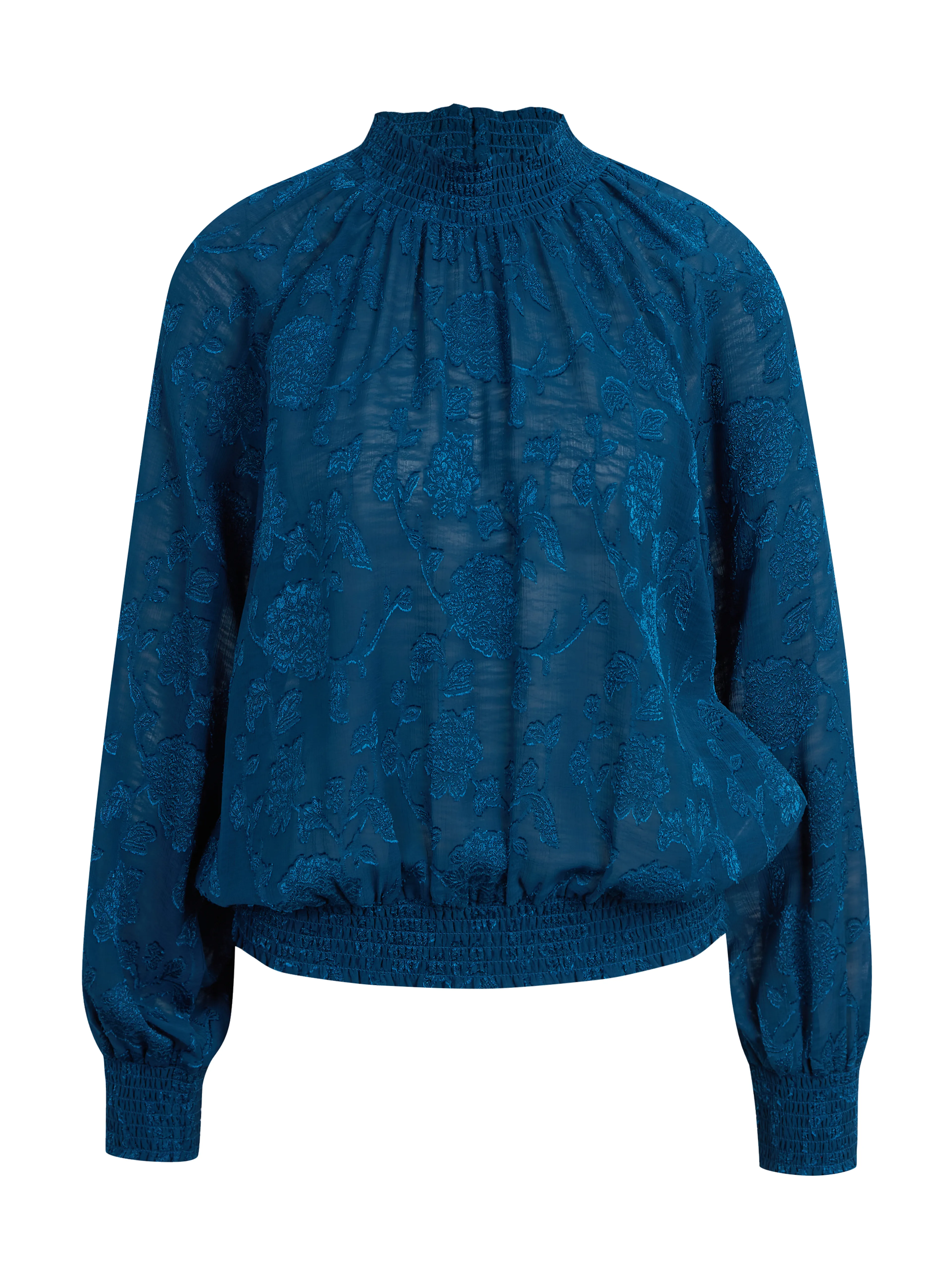 Blaue gemusterte Damenbluse ORSAY