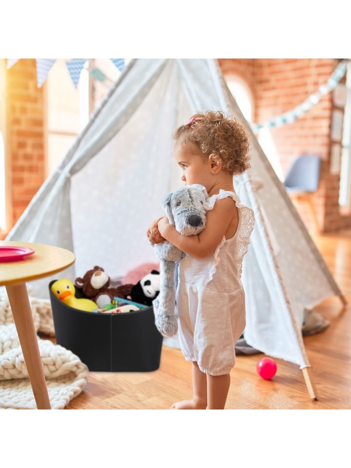 relaxdays Kaminholzkorb XL in Schwarz günstig kaufen onesize