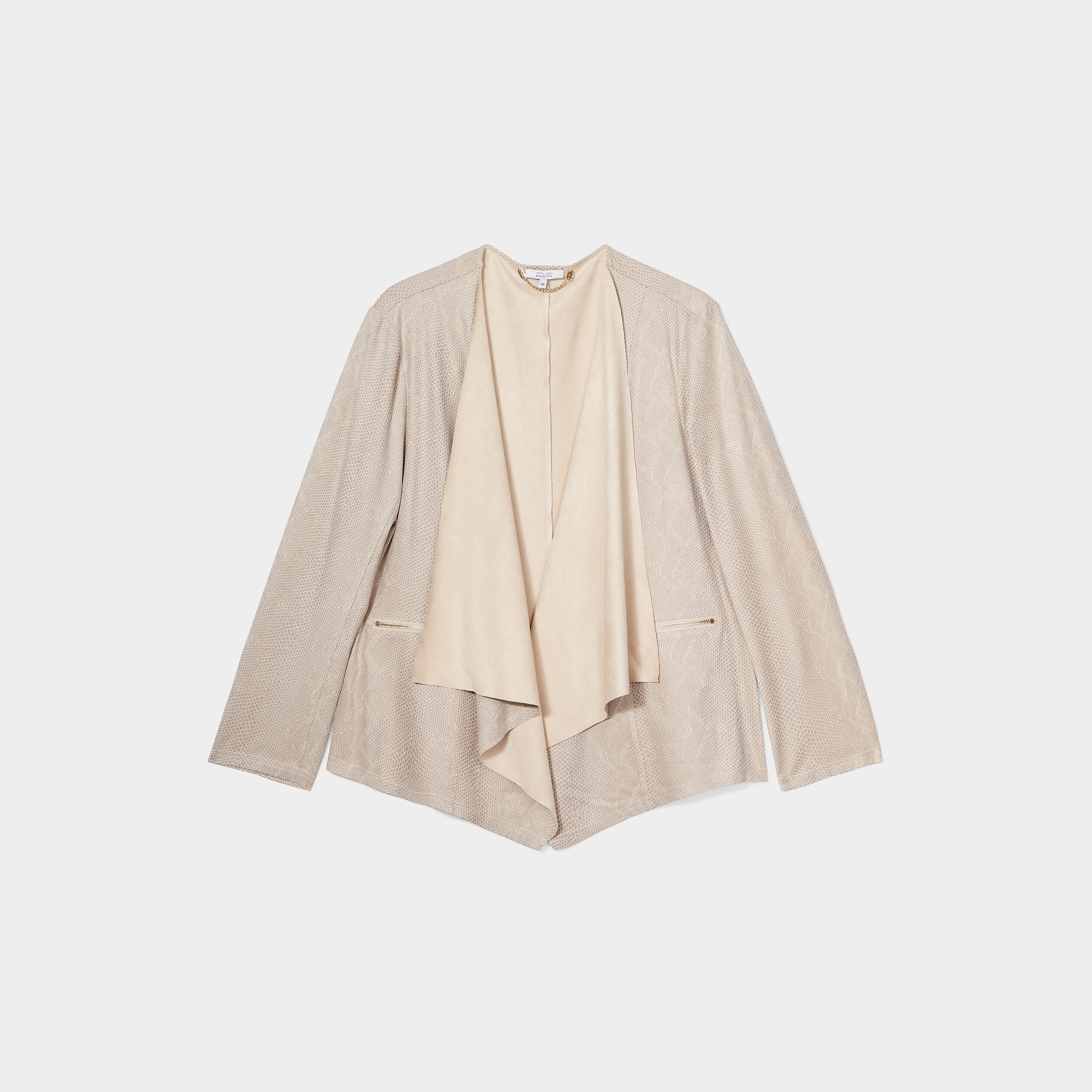 Veste à pans aspect suédine sable femme grande taille | La Halle