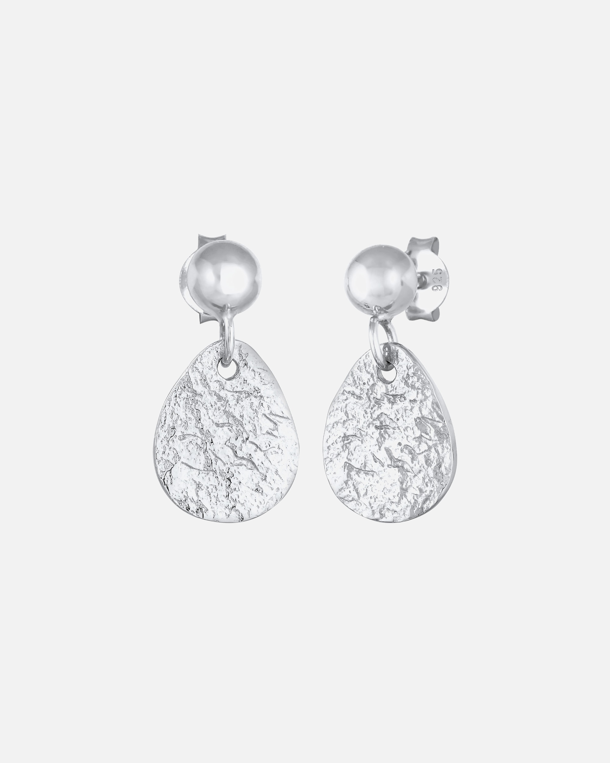 Orecchini pendenti da donna Elli, con piastra strutturata in argento sterling 925