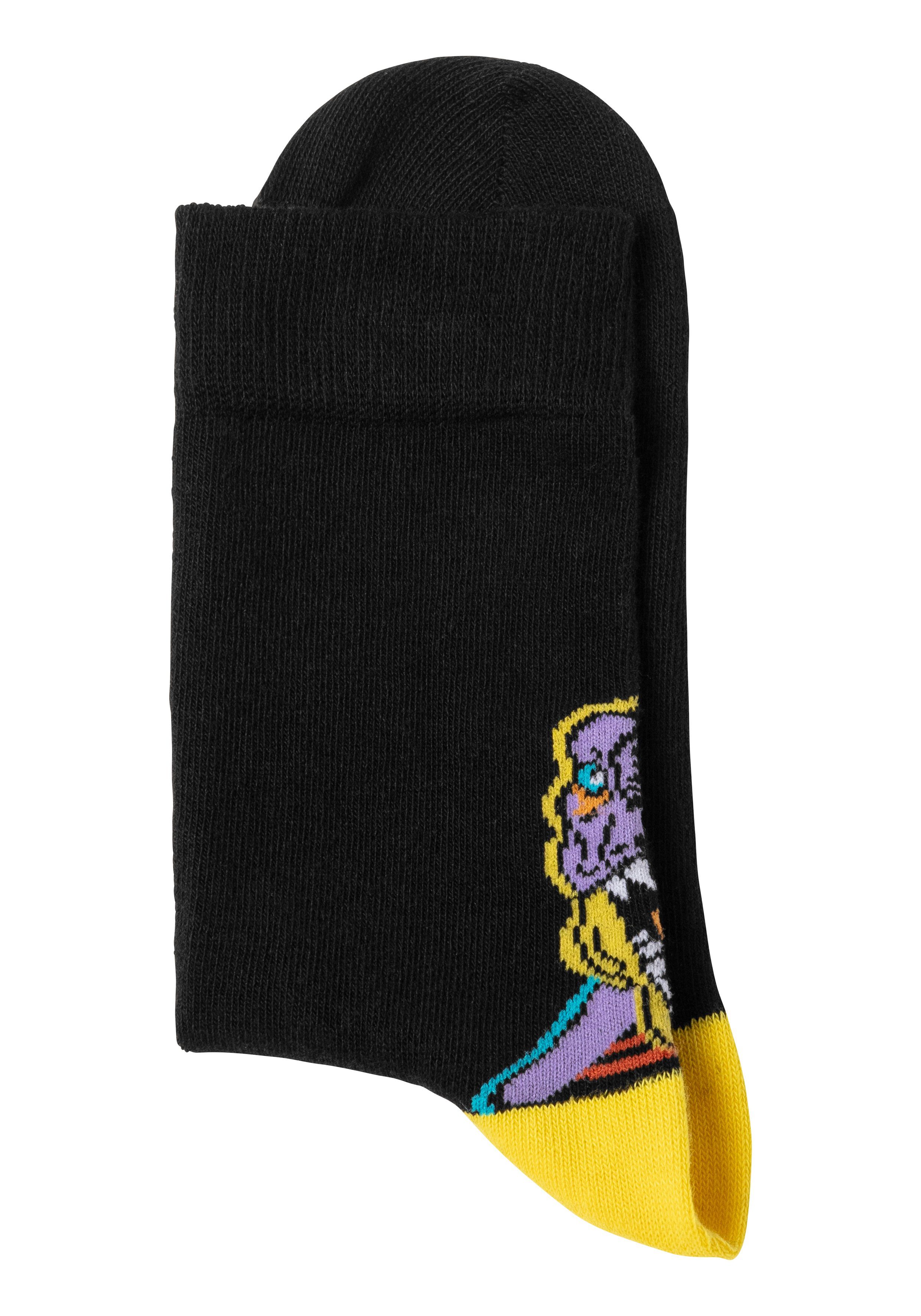 H.I.S Freizeitsocken (Packung, 5-Paar) mit farbenfrohen Dino Motive über der Ferse