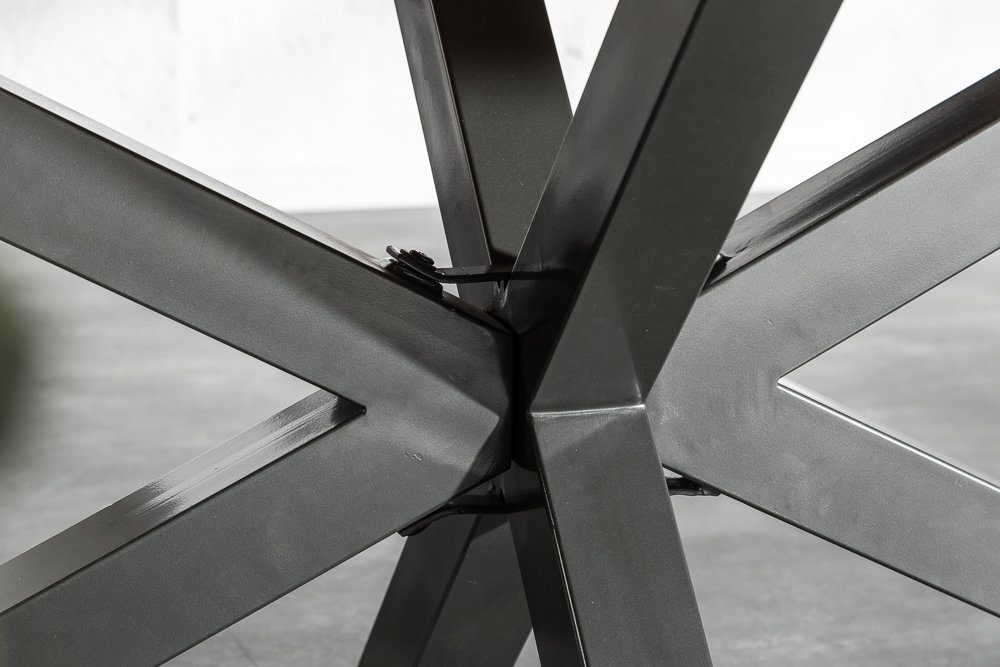 riess-ambiente Esstisch GALAXIE 200cm grau (Einzelartikel, 1-St), Massivholz · Metall · Küche · Industrial
