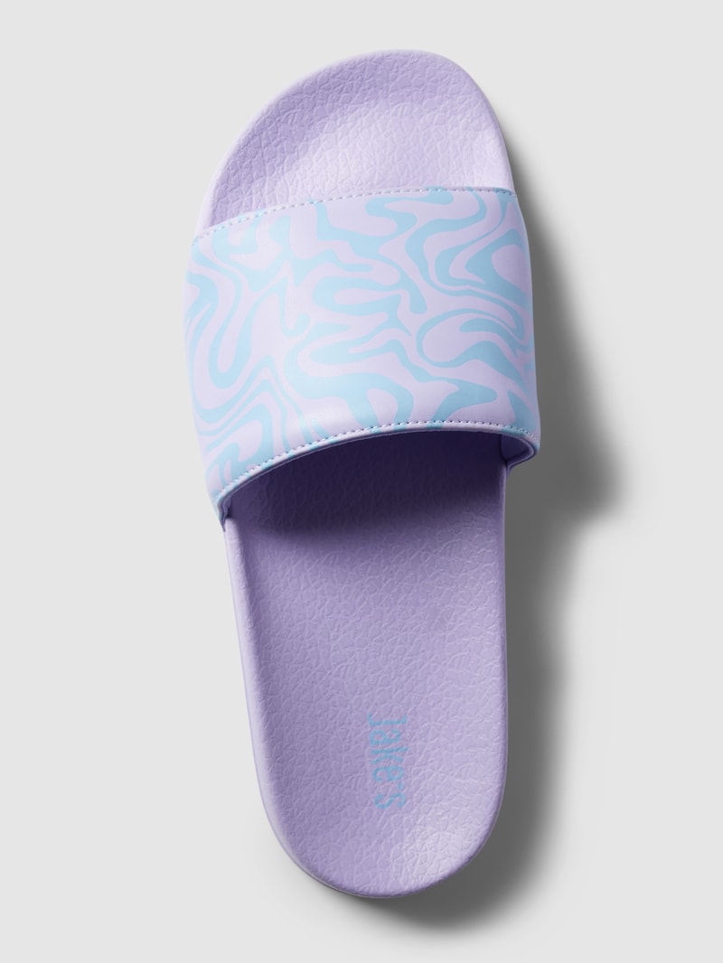 Slides mit Statement-Print in flieder