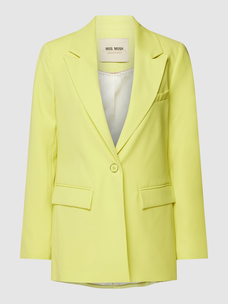 Blazer mit Pattentaschen Modell 'LEIA' in gelb