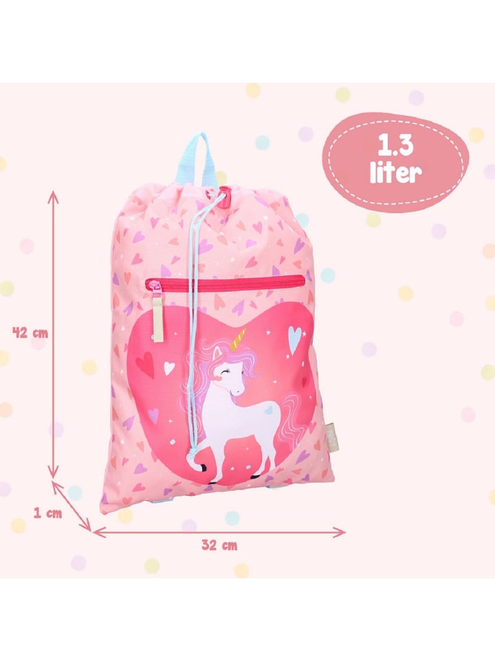 COFI 1453 Prêt Sportbeutel für Mädchen – Ideal für Schule & Freizeit in Rosa günstig kaufen 32 cm
