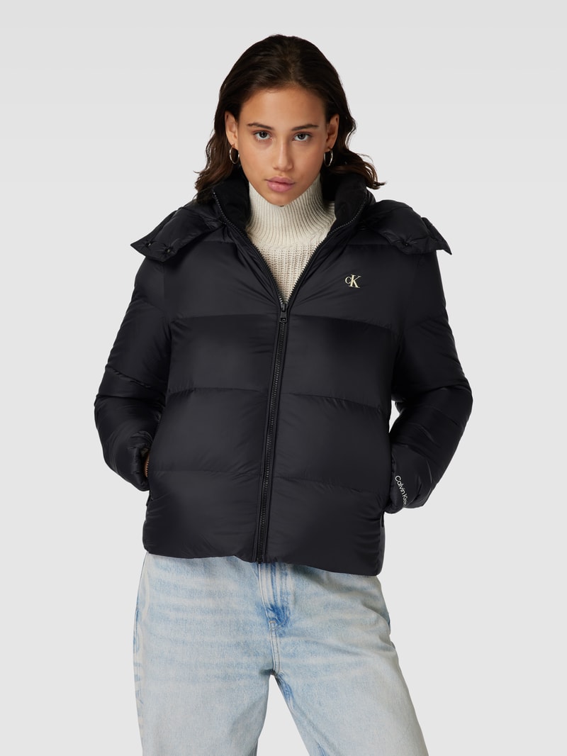 Steppjacke mit Kapuze in black