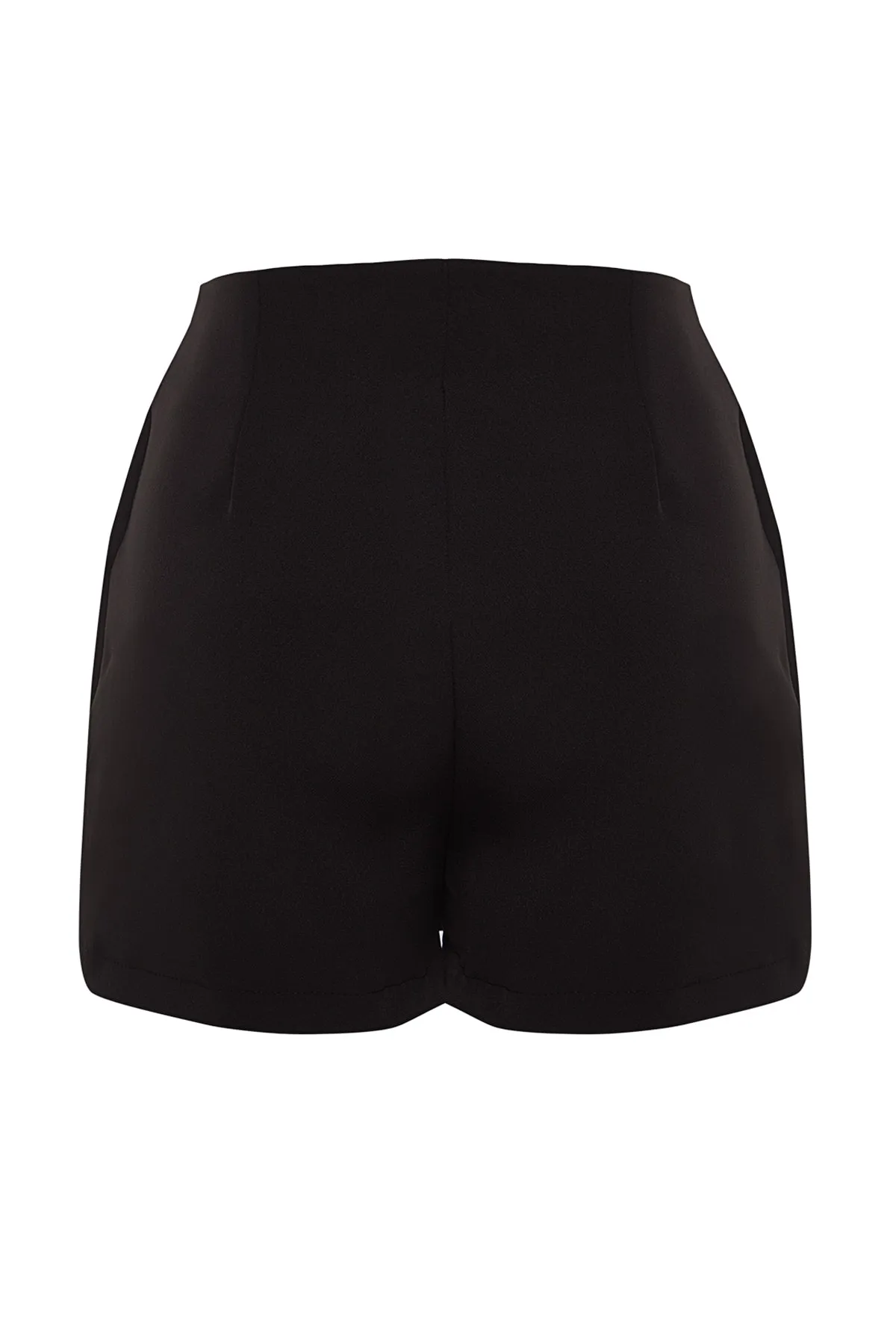 Trendyol Collection  Schwarzer gewebter Shortsrock mit Gürtel TWOAW24SR00027