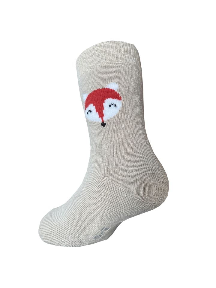 Yalion 3er-Set: Weiche Socken Vollplüsch Fuchs in Beige  günstig kaufen