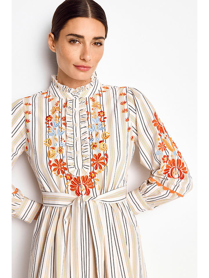Rich & Royal Kleid in Creme/ Rot günstig kaufen