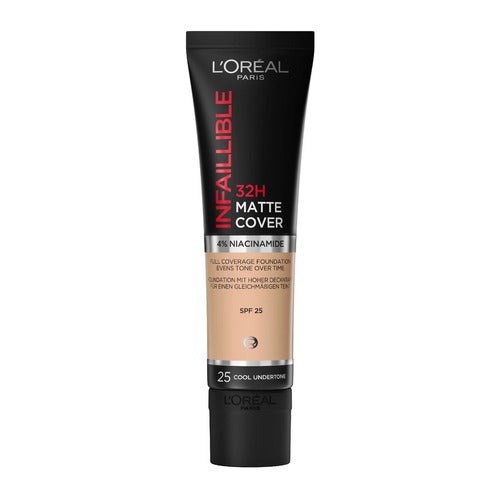 L'Oréal 32H Infaillible Matte Cover Foundation, nijansa 145 Warm, 30 ml