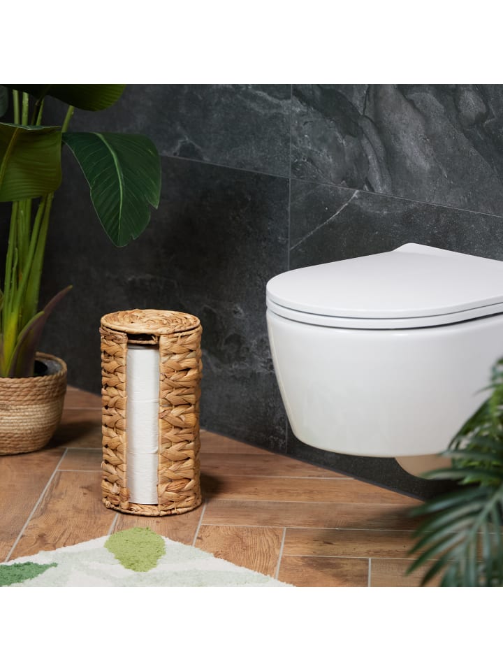relaxdays Toilettenpapier Aufbewahrung in Natur - (H)34 x Ø 18 cm günstig kaufen onesize