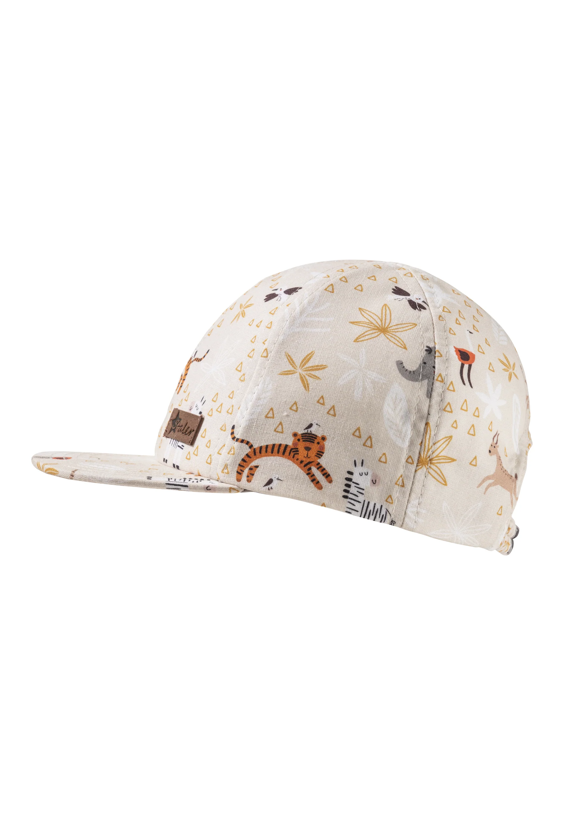 Baseballcap bedruckt mit Zoo-Tieren in beige