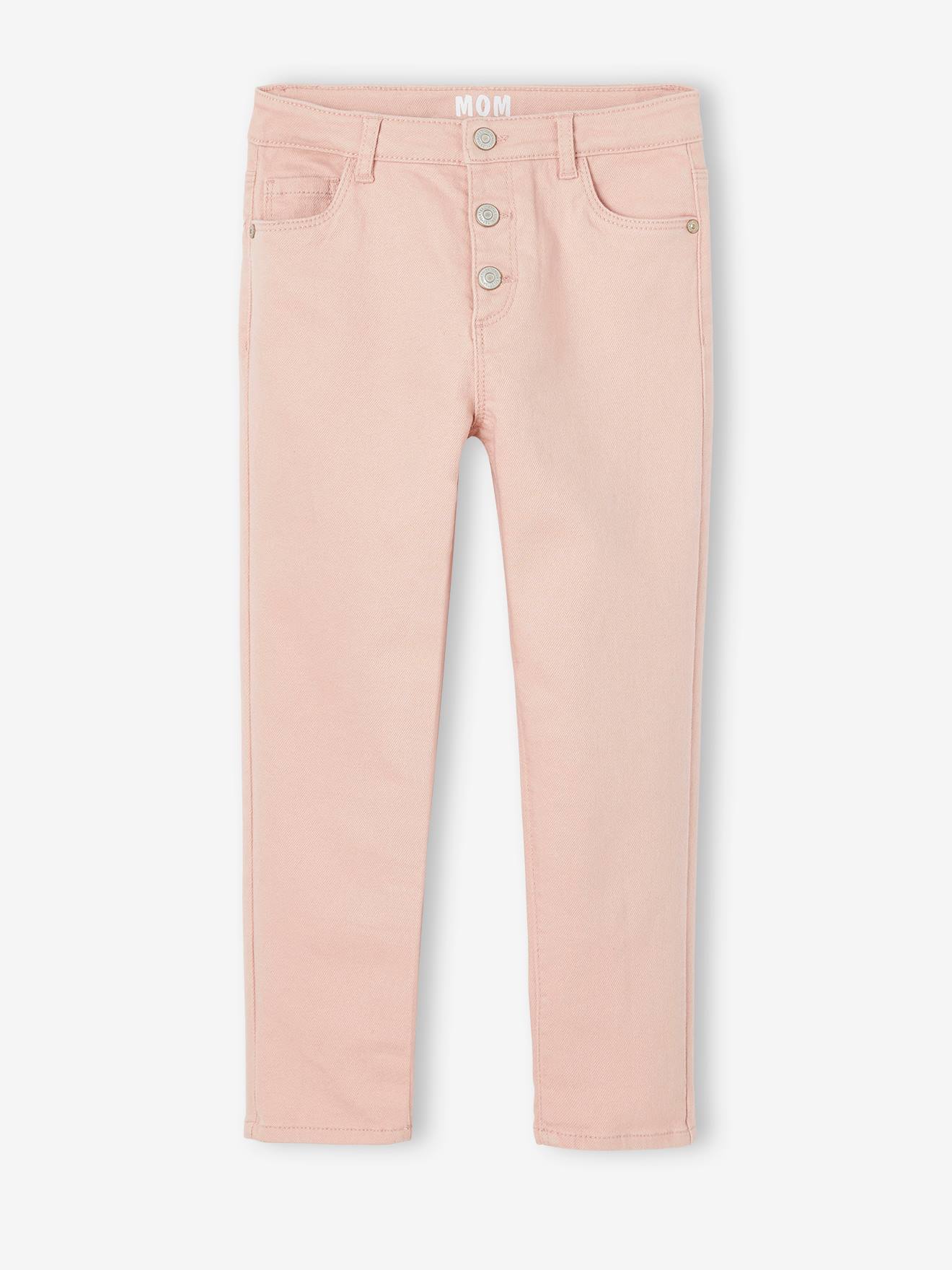 Pantalon Mom fit MorphologiK Large fille pêche