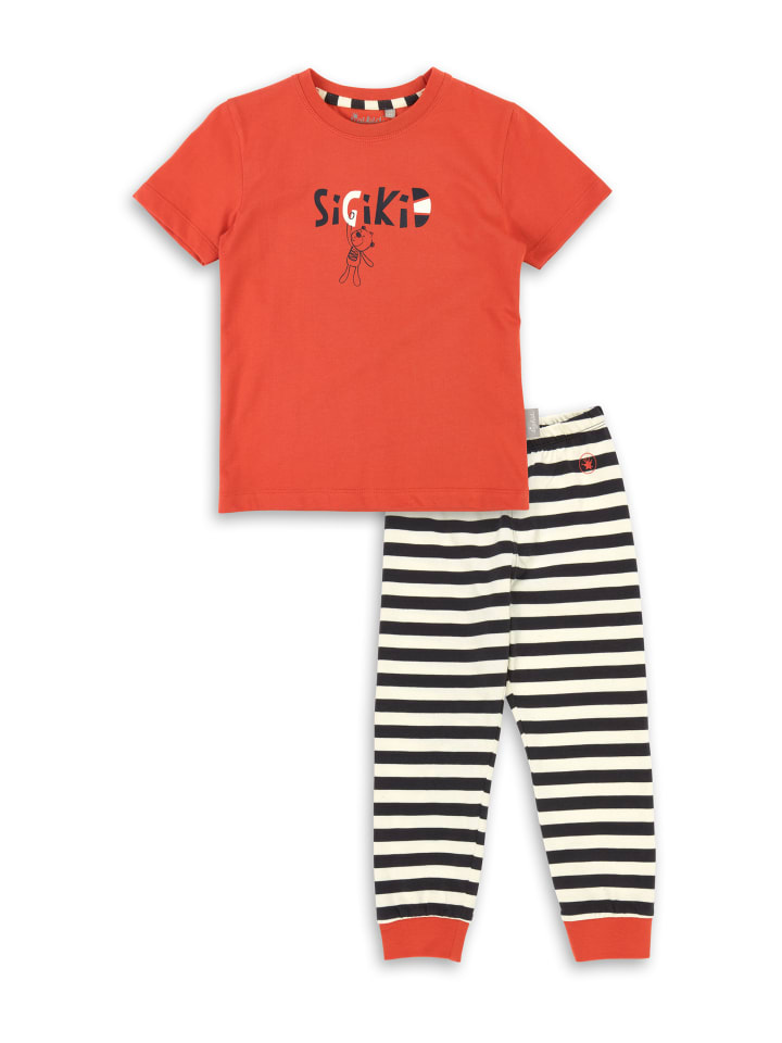 Sigikid Pyjama Nachtwäsche in rot/schwarz/weiß günstig kaufen