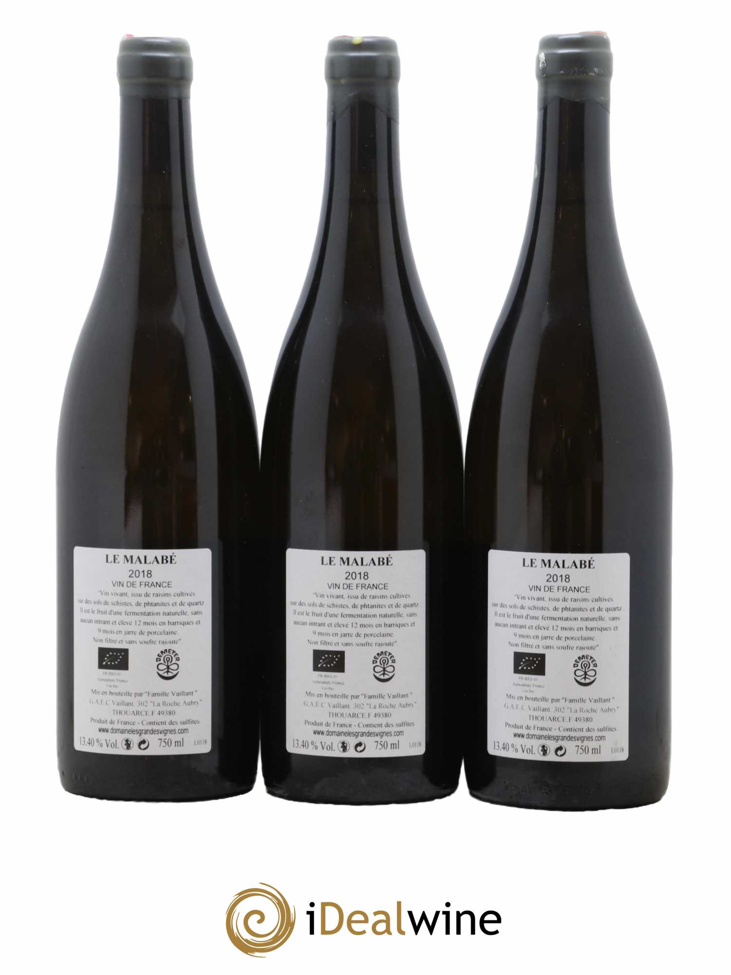 Vin de France Cuvée le Malabé Les Grandes Vignes 2018 - Lot de 3 Bouteilles