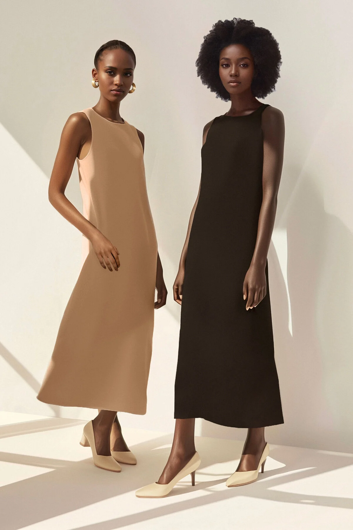 Trendyol Modest  Schwarz-Beige 2er-Pack Unterwäsche Aerobin Woven Lining Dress TCTSS23EB00146