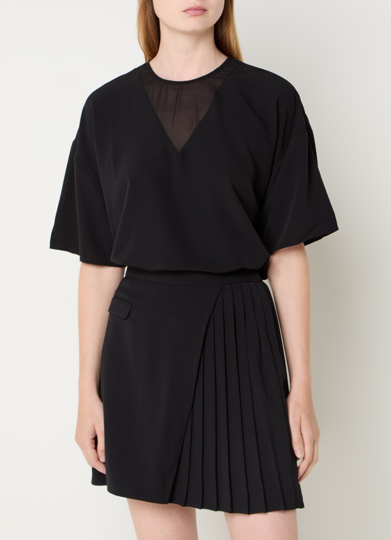 French Connection Capriana semi-transparent round neck T-shirt