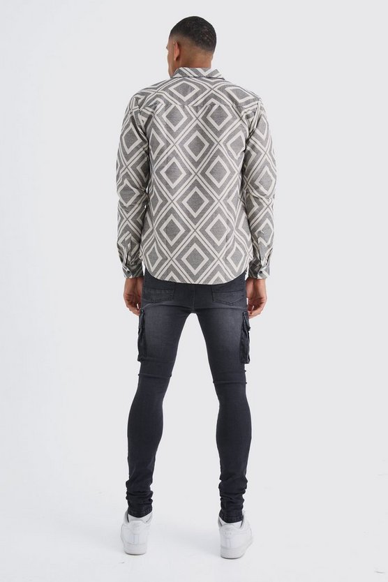 Tall gemustertes Overshirt