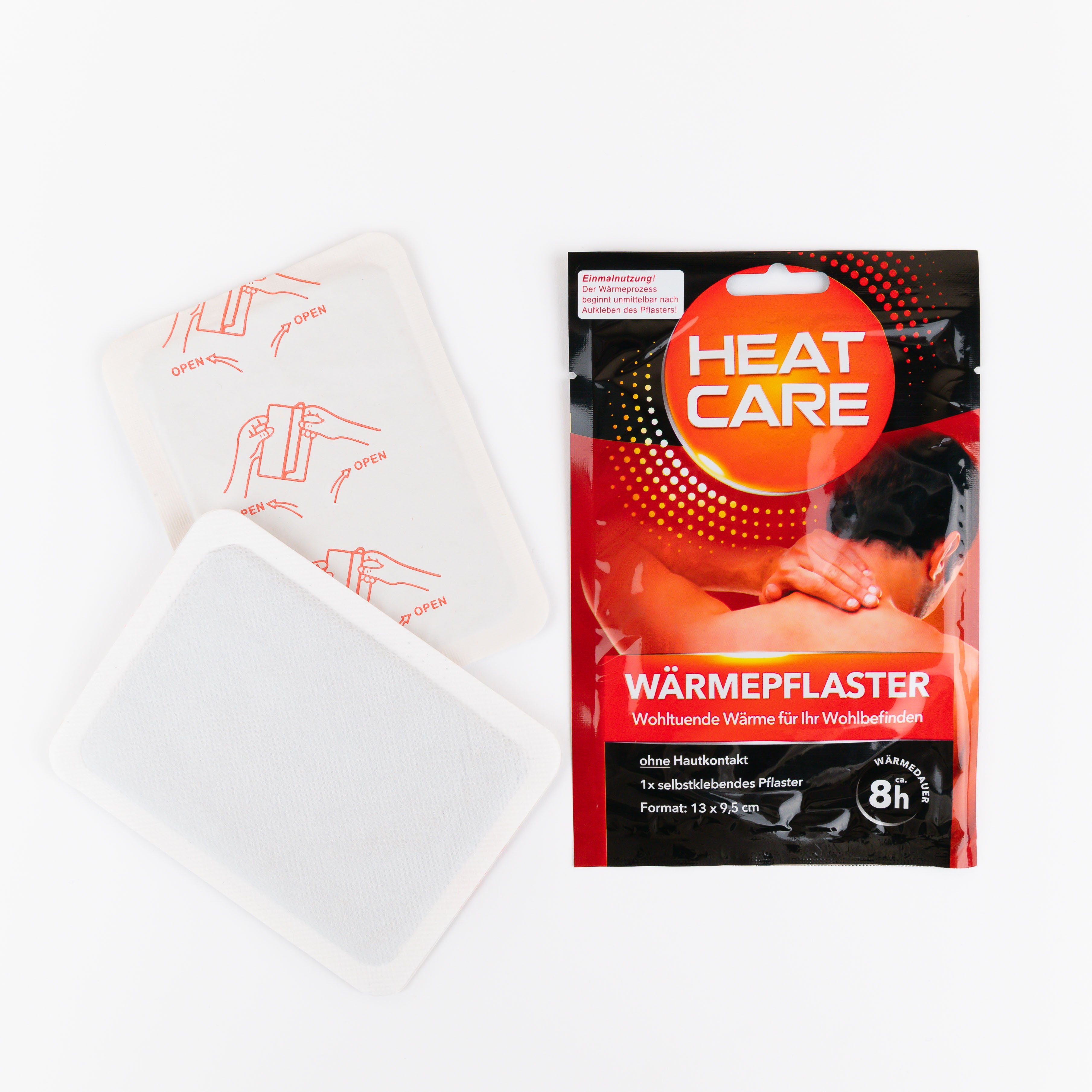 HEAT Wärmepflaster Wärmepflaster selbstklebend, Wärmepads für Rücken Nacken Bauch (Set, 10 St), 13x9,5 cm