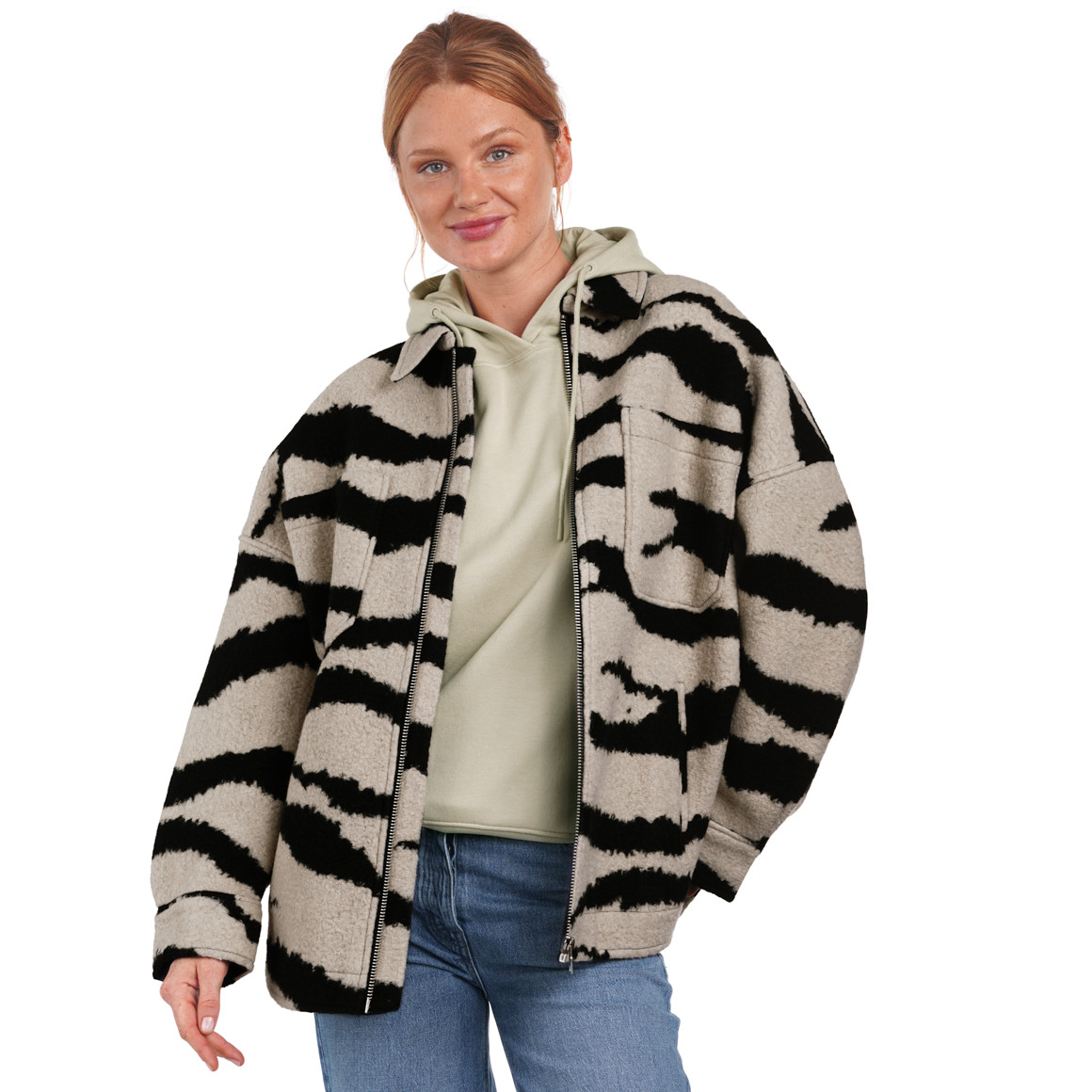 Damen Overshirt mit Allover-Muster