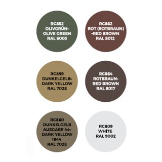 AK Real Colors Paintset - 1945 Panzer Colors (6x 17ml)
