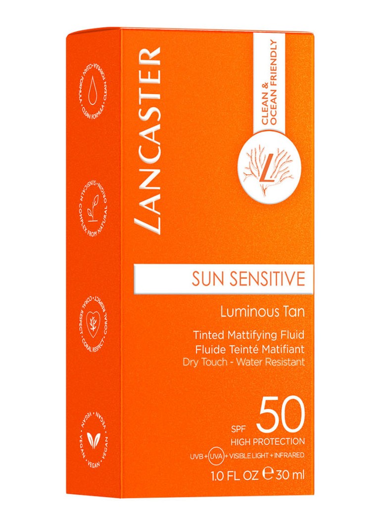 Fluid matifiant Lancaster Sun Sensitive cu culoare SPF50 - Protecție solară cu culoare