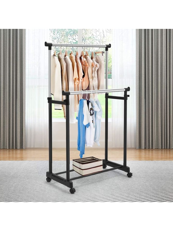 COSTWAY Kleiderständer in Schwarz günstig kaufen 43 cm