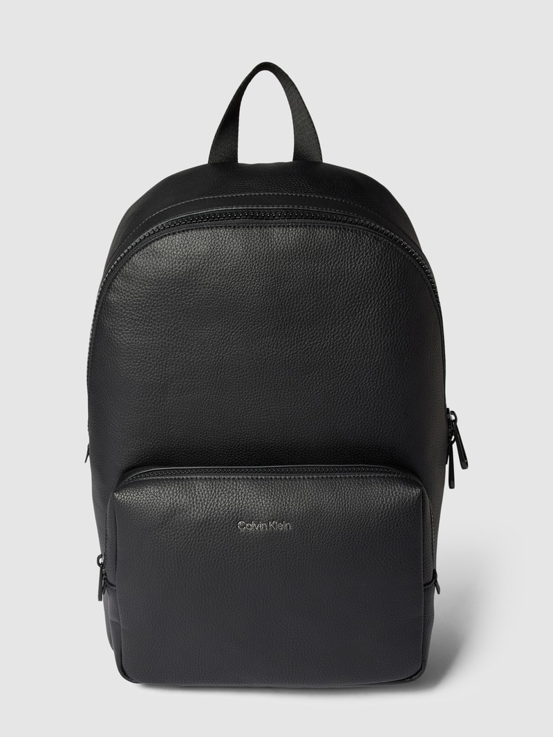 Rucksack mit Label-Details in schwarz