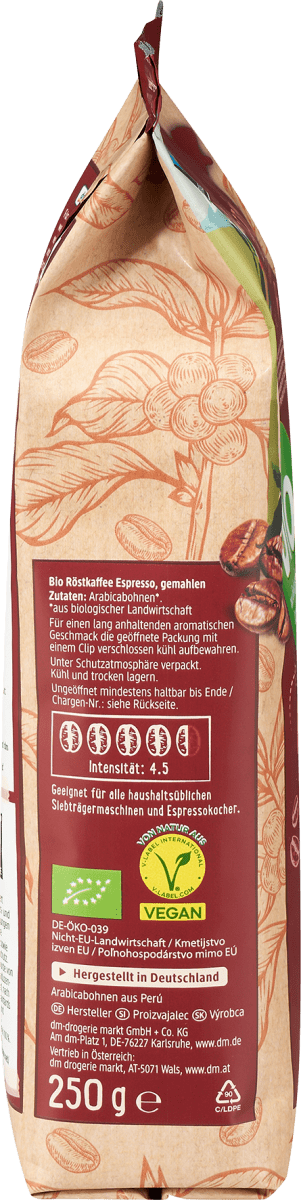 Espresso de Peru, gemahlen, 250 g