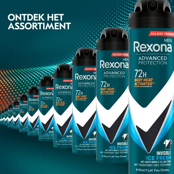 Rexona Men Advanced Protection Invisible Ice antitranspiranta aerosols vīriešiem 150 ml