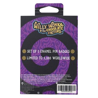Charlie und die Schokoladenfabrik Ansteck-Pins 3er-Set Limited Edition