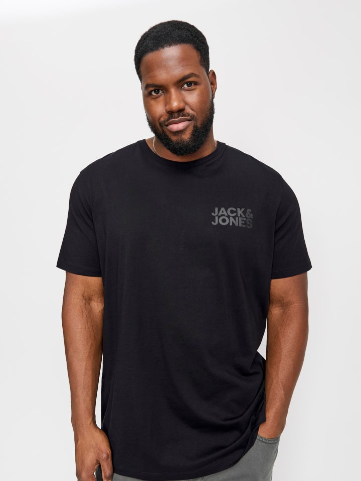 JACK & JONES PLUS T-shirt in Black günstig kaufen