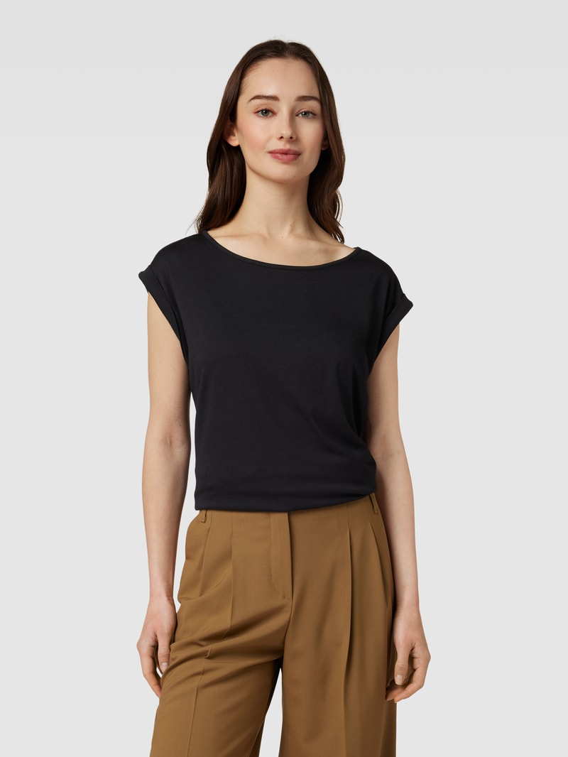 T-Shirt mit Fledermausärmeln in schwarz