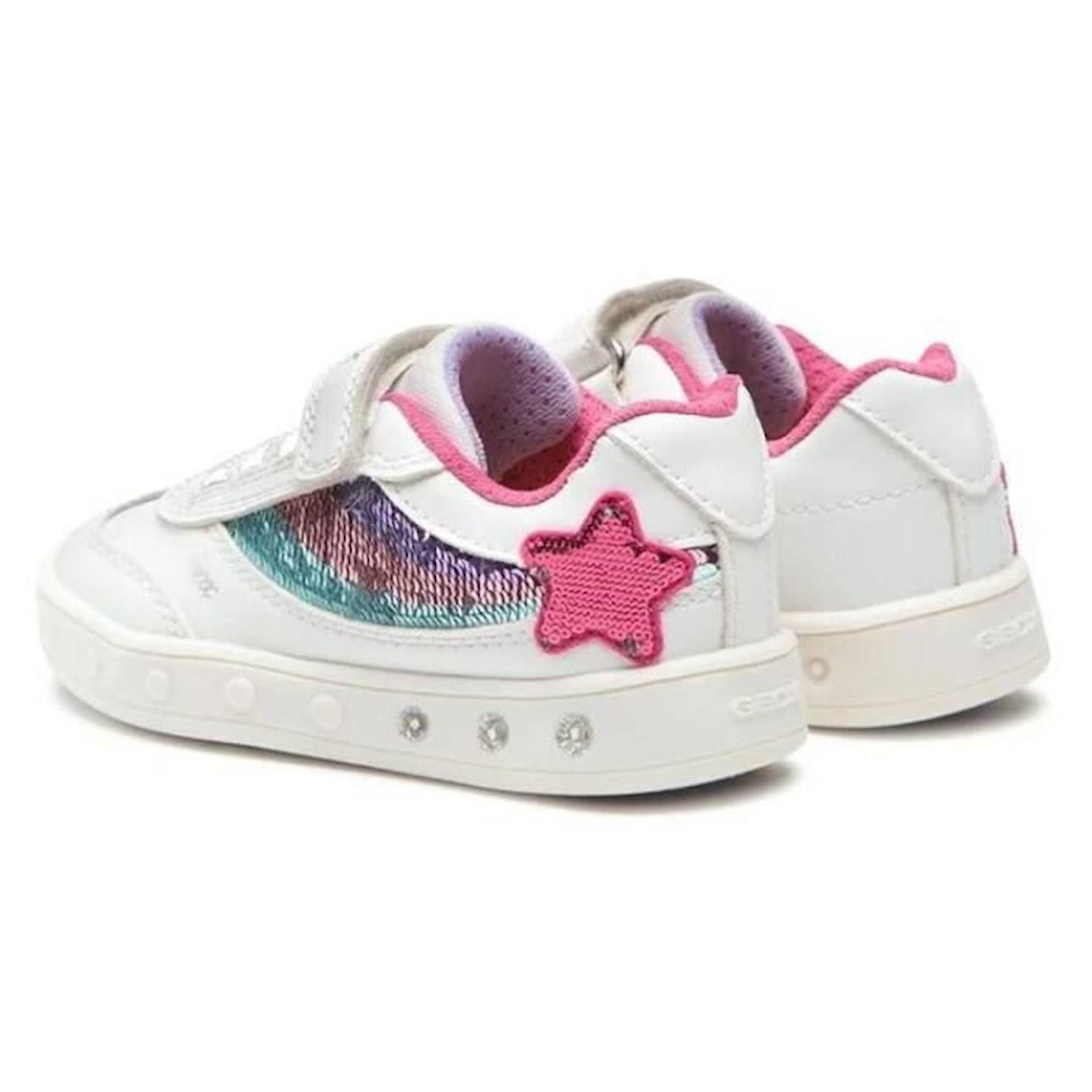 Baskets GEOX J SKYLIN GIRL B blanc