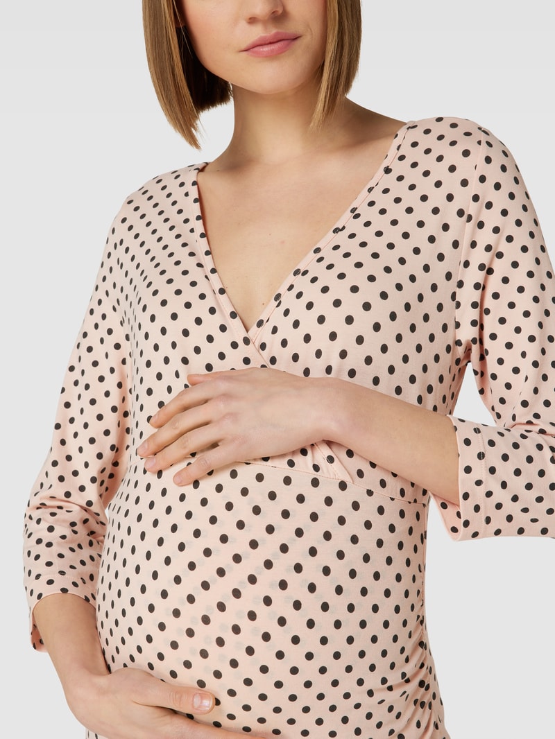 Umstands-Pyjama mit 3/4-Arm und Stillfunktion in beige