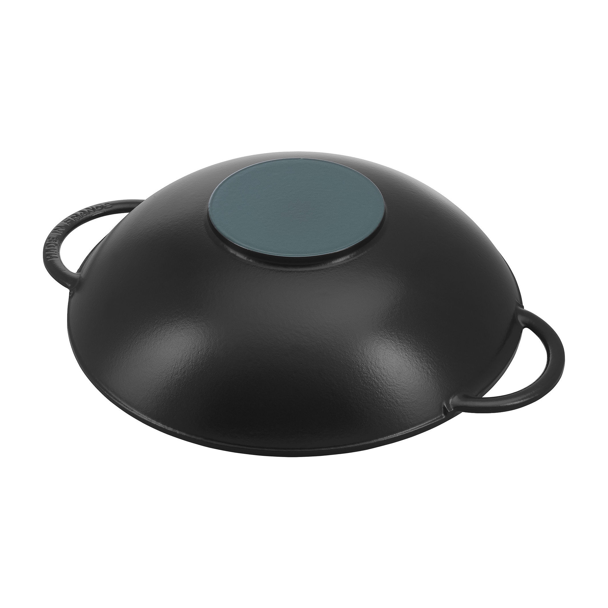 Wok mit Glasdeckel 37 cm, Gusseisen