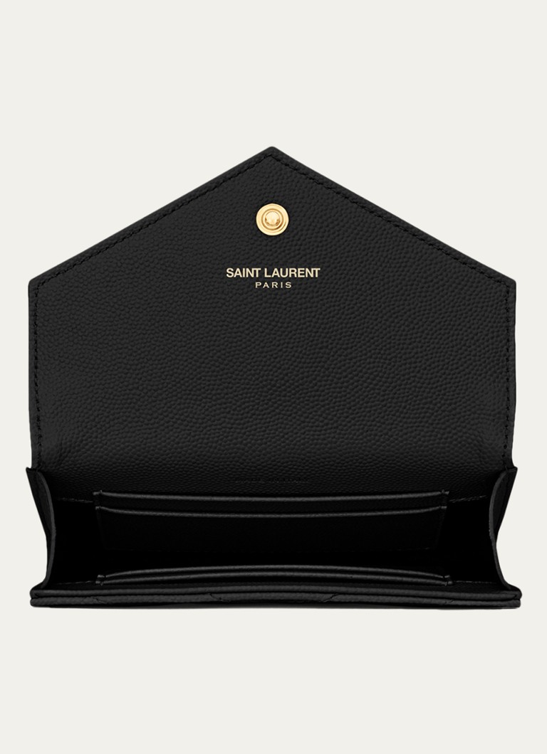 Portofel mic Saint Laurent Cassandre din piele de vițel.