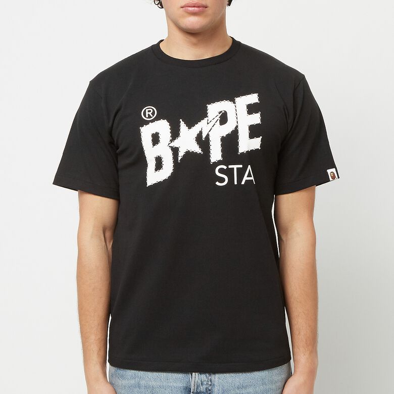 A Bathing Ape Crystal Stone Bape STA Logo Tee Black
